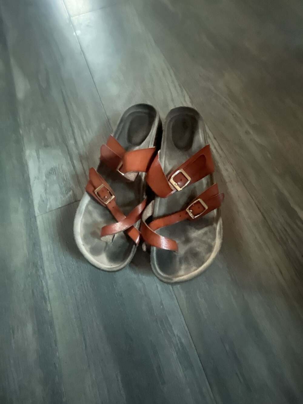 Madden Girl Bryceee Footbed Sandals Cognac Brown